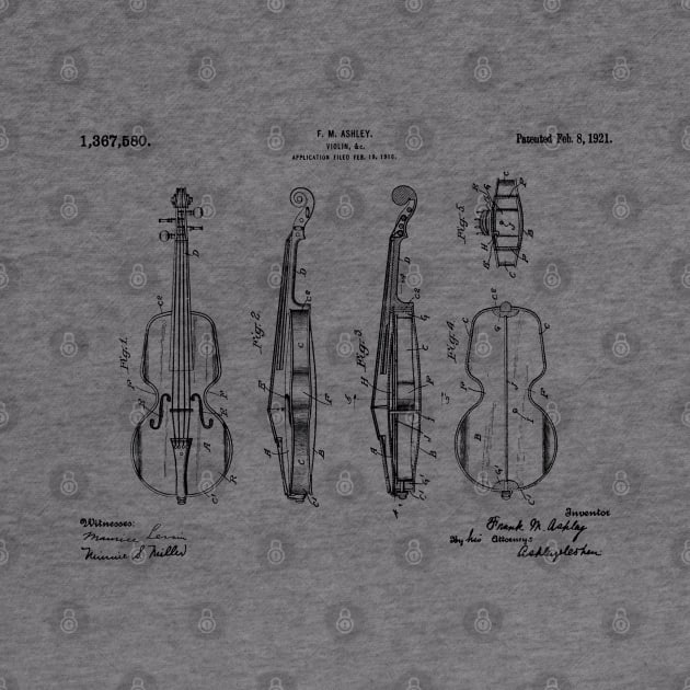 Horizontal Violin Patent Black by Luve